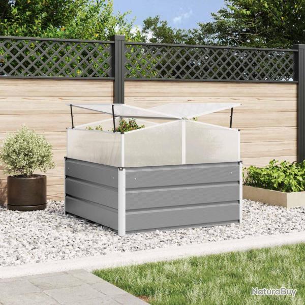 Jardini�re Gris clair 100 x 100 x 77 cm Acier galvanis�