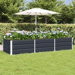 Jardini&egrave;re Anthracite 240 x 80 x 45 cm Acier