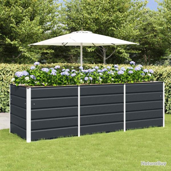 Jardini�re Anthracite 240 x 80 x 75 cm Acier