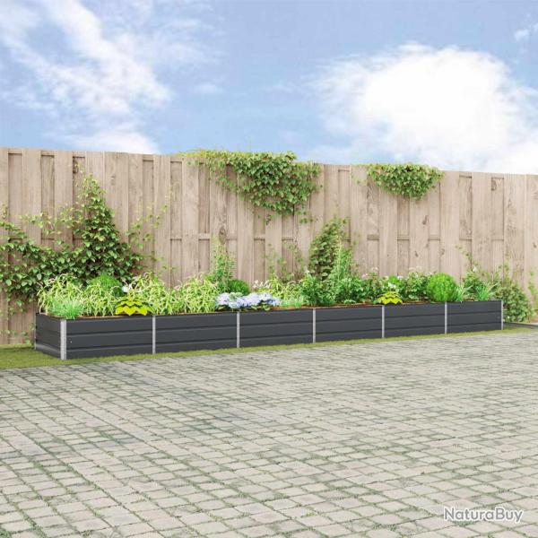Jardini�re Anthracite 580 x 100 x 45 cm Acier galvanis�