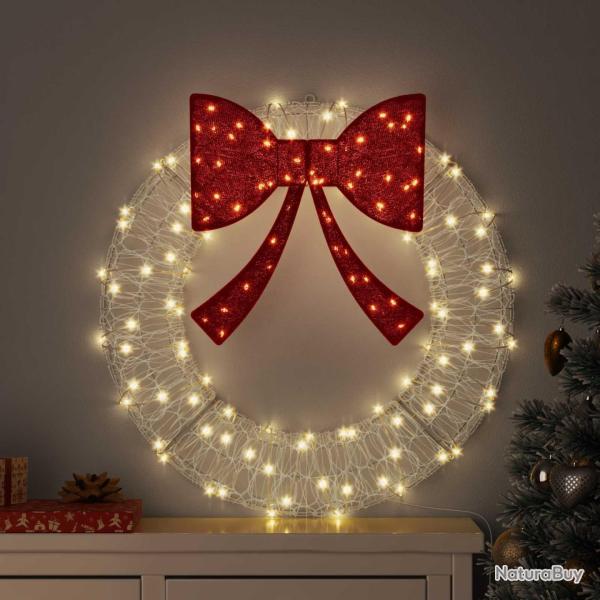 Couronne avec 60 LED Blanc chaud 76 x 76 x 8,5 cm Acrylique
