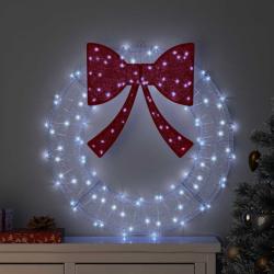 Couronne avec 60 LED Blanc froid 76 x 76 x 8,5 cm Acrylique