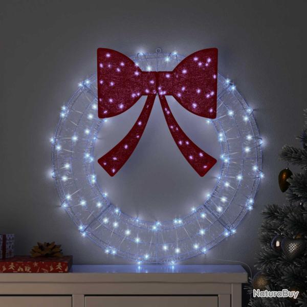 Couronne avec 60 LED Blanc froid 76 x 76 x 8,5 cm Acrylique