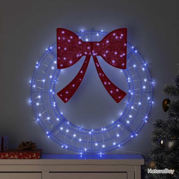 Couronne avec 60 LED Bleu 76 x 76 x 8,5 cm Acrylique