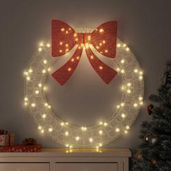 Couronne avec 80 LED Blanc chaud 92 x 92 x 9,5 cm Acrylique