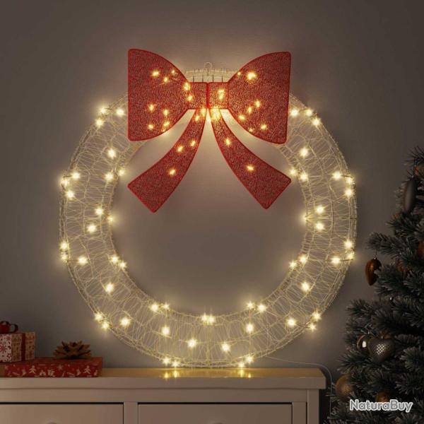 Couronne avec 80 LED Blanc chaud 92 x 92 x 9,5 cm Acrylique
