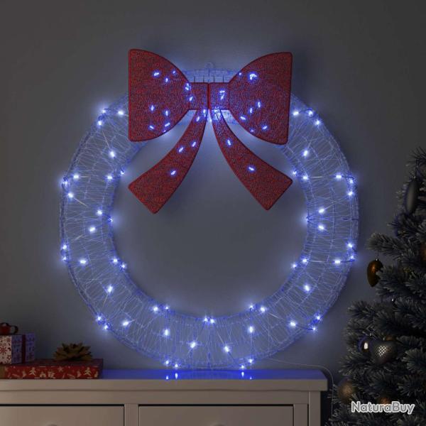 Couronne avec 80 LED Bleu 92 x 92 x 9,5 cm Acrylique