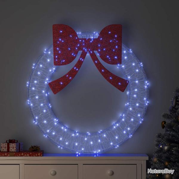 Couronne avec 150 LED Bleu 120 cm Acrylique