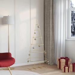 Arbre de No&euml;l en m&eacute;tal Dor&eacute; 148 cm Acier peint par poudre