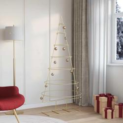Arbre de No&euml;l en m&eacute;tal Dor&eacute; 180 cm Acier peint par poudre
