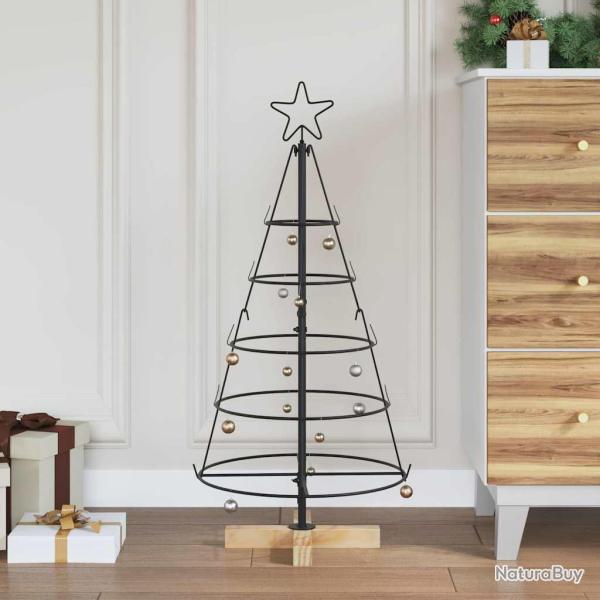 Arbre en c�ne de No�l avec support Noir 90 cm Acier