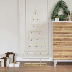 Arbre de No&euml;l en m&eacute;tal Dor&eacute; 125 cm Acier peint par poudre
