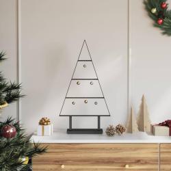 Arbre de No&euml;l en m&eacute;tal avec support Noir 60 cm Acier