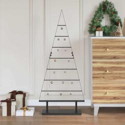 Arbre de No&euml;l en m&eacute;tal avec support Noir 125,5 cm Acier