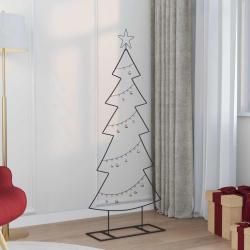 Arbre de No&euml;l en m&eacute;tal avec support Noir 150 cm Acier