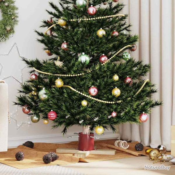 Pied de Sapin de No�l 1.73 Rouge 50 x 50 x 16 cm Pin massif