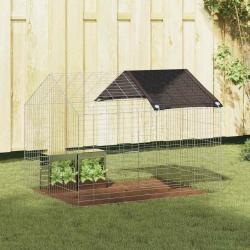 Cage pour lapins Argent 100 x 78 x 78 cm Acier galvanis&eacute;