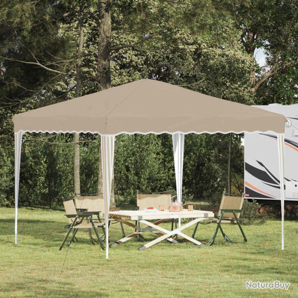 Tente de f�te pop-up 288 x 288 x 245 cm Cr�me Tissu Oxford