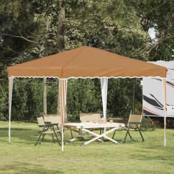 Tente de f&ecirc;te pop-up 288 x 288 x 245 cm Beige Tissu Oxford