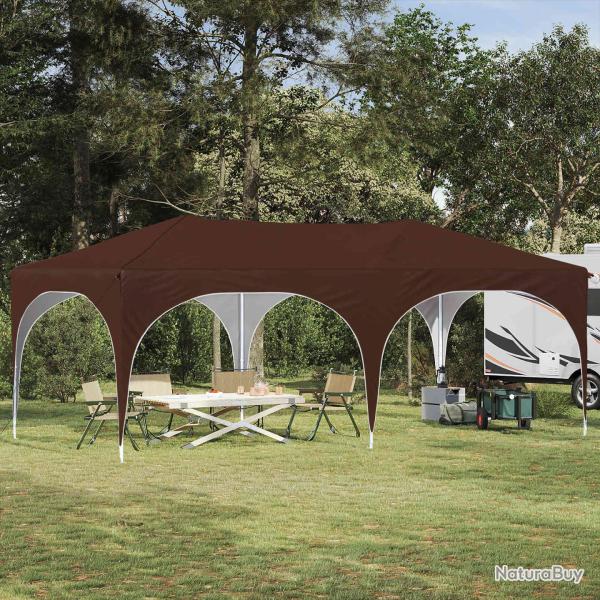 Tente de f�te pop-up 575 x 288 x 245 cm Marron Tissu Oxford