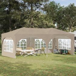 Tente de f&ecirc;te pop-up 575 x 288 x 245 cm Cr&egrave;me Tissu Oxford