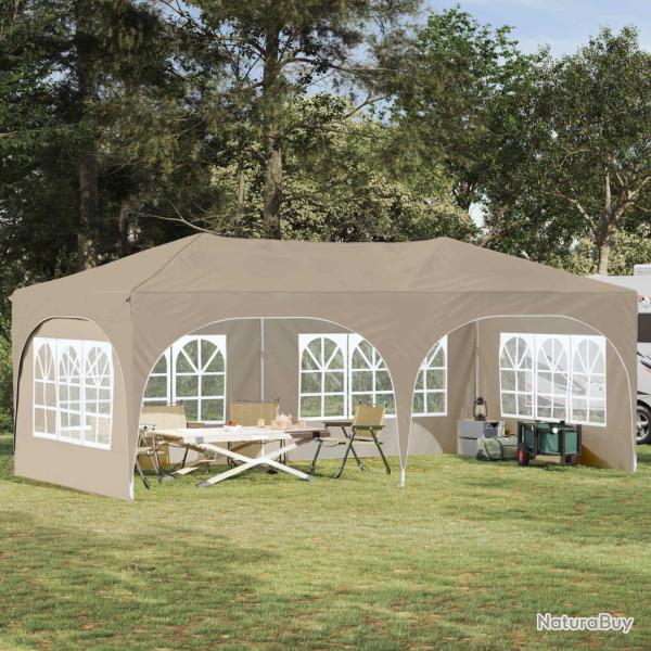 Tente de f�te pop-up 575 x 288 x 245 cm Cr�me Tissu Oxford