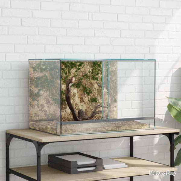 Terrarium avec stockage Transparent 60 x 40 x 40 cm Verre
