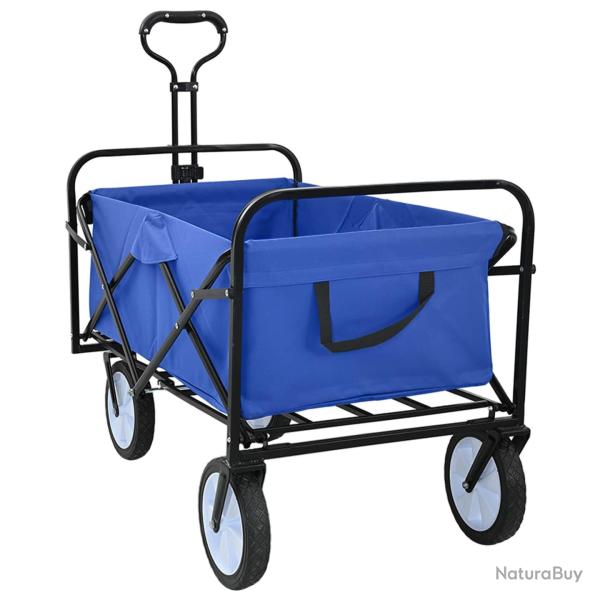 Chariot � Main Pliable Bleu 94 x 53 x 99 cm Tissu Oxford