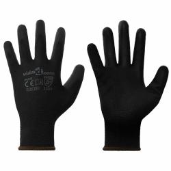 Gants de Travail 24 pcs Noir 8 / m Polyester