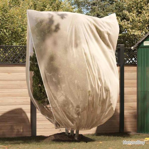 Couvercles de Fleece de Protection Anti-Gel pour Plantes Beige