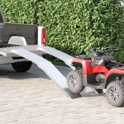 Rampe de moto 680 kg 2 pcs Argent&eacute; 205 x 28 x 5 cm Aluminium