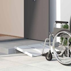 Rampe pour fauteuil roulant 270 kg Argent&eacute; 62 x 73 x 5 cm