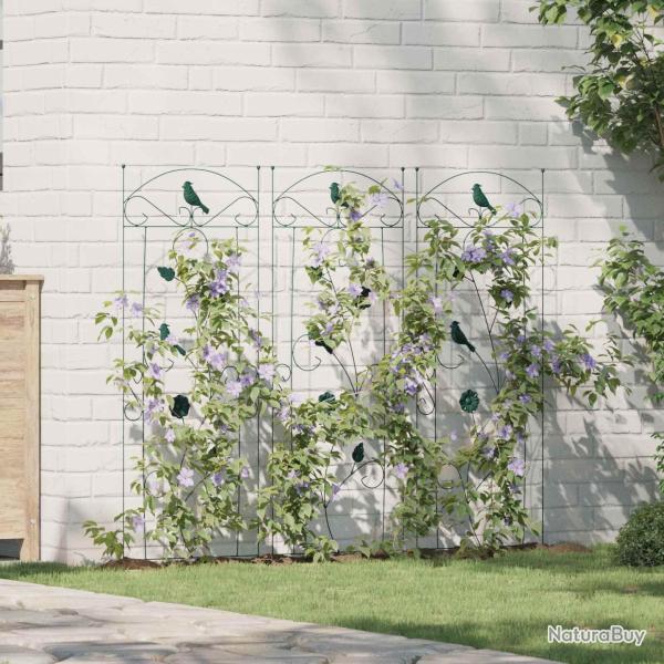 Cl�ture de 3 pcs Vert 110 x 40 cm Acier