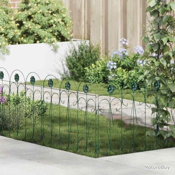 Cl�ture de 5 pcs Vert Acier