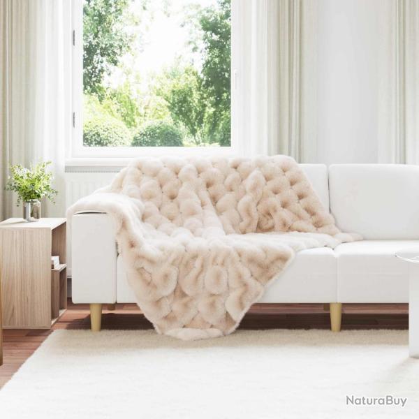 Couverture antid�rapante en fausse de lapin Olite 4 pcs Beige