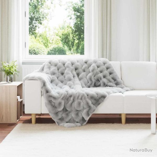 Couverture antid�rapante en fausse de lapin Olite Gris