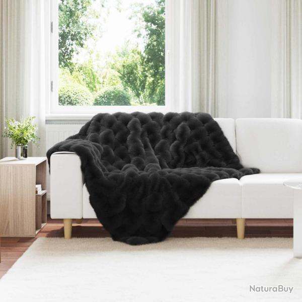 Couverture antid�rapante en fausse de lapin Olite 4 pcs Noir