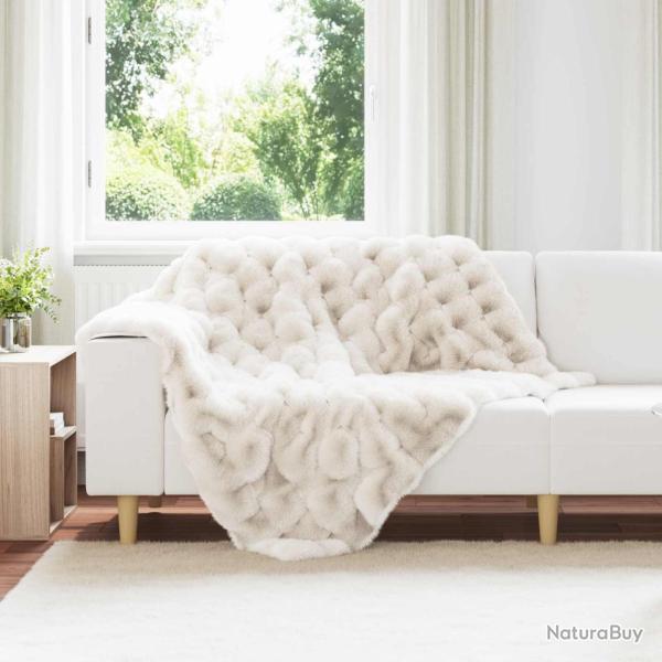 Couverture antid�rapante en fausse de lapin Olite 4 pcs Blanc