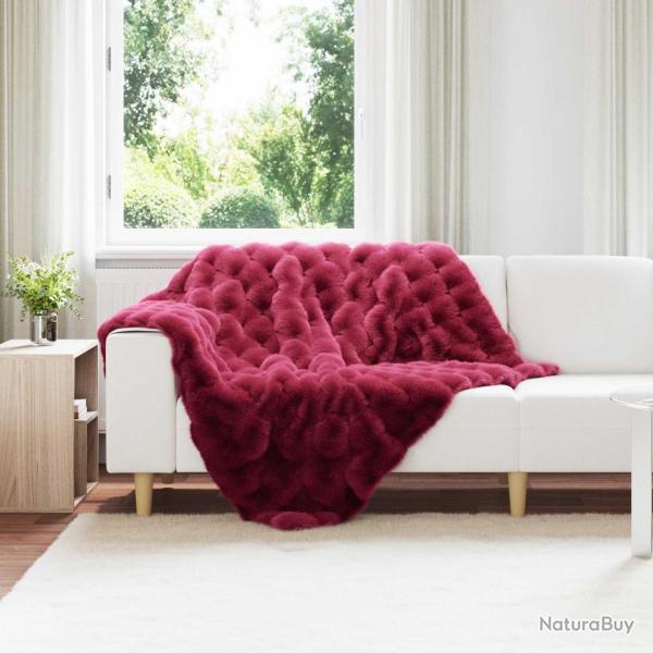 Couverture antid�rapante en fausse de lapin Olite Bordeaux