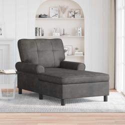 Chaise longue avec coussin Noir 91 x 157 x 91 cm Simili cuir