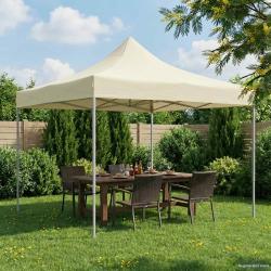Tente de f&ecirc;te Cr&egrave;me 291 x 291 x 315 cm Tissu Oxford