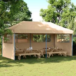 Tente de f&ecirc;te en tissu Oxford, beige, pour le jardin, 292 &times; 580 &times; 315 cm