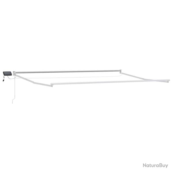 Cadre de store r�tractable �lectrique Blanc 4 x 2 m Aluminium
