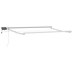 Cadre de store r&eacute;tractable &eacute;lectrique Blanc 3 x 2,5 m Aluminium