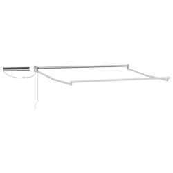 Cadre de store r&eacute;tractable &eacute;lectrique Blanc 3,5 x 2 m Acier
