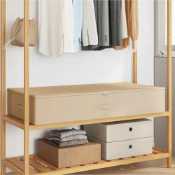 Bo&icirc;te de rangement Tissu intiss&eacute; 100 x 50 x 18 cm 90 l Cr&egrave;me