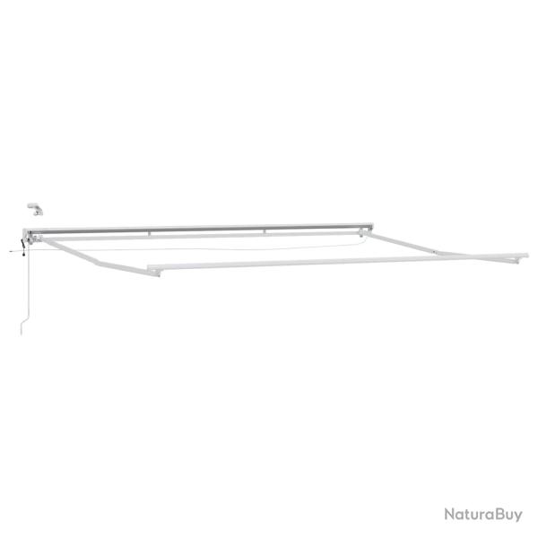 Cadre de store �lectrique avec LED Blanc 4 � 3 m Aluminium