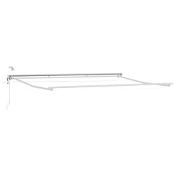 Cadre de store &eacute;lectrique avec LED Blanc 5 x 3 m Aluminium