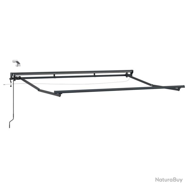 Cadre de store �lectrique avec LED Anthracite 3,5 x 2,5 m