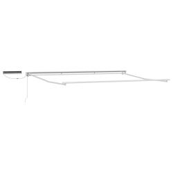 Cadre de store r&eacute;tractable &eacute;lectrique Blanc 5 &times; 3,5 m Acier